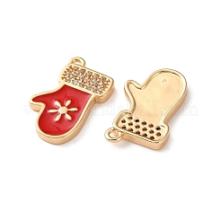 Brass Micro Pave Cubic Zirconia Pendants&nbsp;X1-KK-D420-01G-01