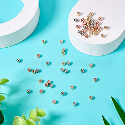 60Pcs 3 Colors Brass Beads&nbsp;KK-TA0001-59