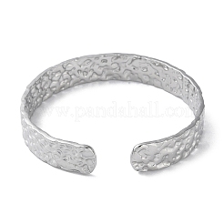 Non-Tarnish 304 Stainless Steel Open Cuff Bangle for Women&nbsp;BJEW-Q770-01P