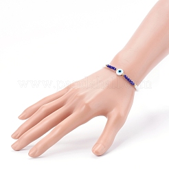 Faceted Glass Beaded Stretch Bracelets&nbsp;BJEW-JB05985-02