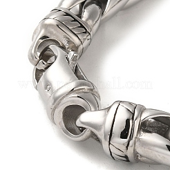 Non-Tarnish 304 Stainless Steel Chunk Wheat Chain Bracelets for Women Men&nbsp;BJEW-Q341-08P