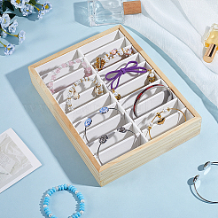 20-Slot Wood Bracelet Bangle Display Trays&nbsp;AJEW-WH0816-546A