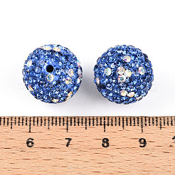 Polymer Clay Pave Rhinestone Beads&nbsp;RB-T018-01B