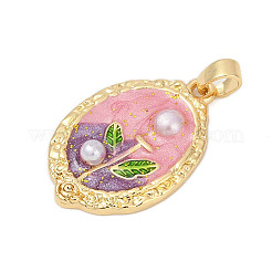 Brass Enamel Pendants&nbsp;KK-U068-13A-05G