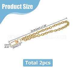 2Pcs Aluminium Curb Chains Pendant Decorations&nbsp;HJEW-HS00067