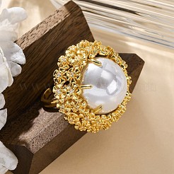 Brass Cuff Rings for Women&nbsp;RJEW-Q009-10G