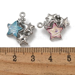 Rack Plating Alloy Rhinestone Pendants&nbsp;PALLOY-F312-04P