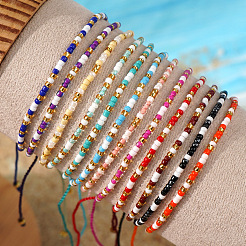 12Pcs Adjustable Summer Seed Beaded Bracelets Sets&nbsp;JD5080