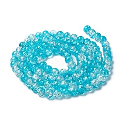 Baking Paint Crackle Glass Bead Strands&nbsp;CCG-S001-8mm-06