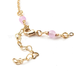Natural Dyed Malaysia Jade Link Anklets for Women&nbsp;AJEW-AN00474