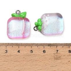 Fruit Theme Transparent Resin Pendants&nbsp;RESI-B047-08