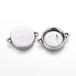 Tibetan Style Alloy Cabochon Connector Settings&nbsp;LF11386Y-NF