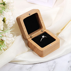 Wooden Jewelry Storage Magnetic Gift Case&nbsp;CON-WH0095-79B