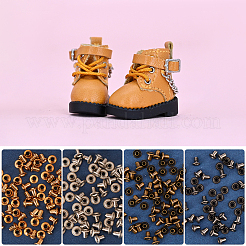 400Pcs 4 Colors Brass Grommet Eyelet Findings&nbsp;FIND-GF0006-42A
