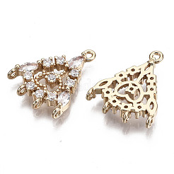 Brass Micro Pave Cubic Zirconia Chandelier Component Links&nbsp;KK-R111-042