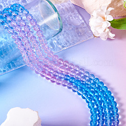 2 Strands Baking Paint Transparent Glass Beads&nbsp;DGLA-TA0001-20E