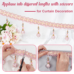 Curtain Plastic Beaded Fringe Trim&nbsp;OCOR-WH0090-69B