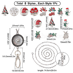 DIY Interchangeable Christmas Office Lanyard ID Badge Holder Necklace Making Kit&nbsp;DIY-SC0022-03