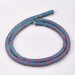 Electroplated Non-magnetic Synthetic Hematite Beads Strands&nbsp;G-P367-F04