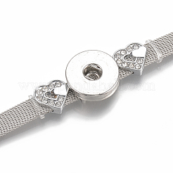 Alloy Rhinestone Snap Cord Bracelet Making&nbsp;BJEW-S136-01