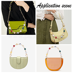 Random Color Square Acrylic Curb Chain Bag Strap&nbsp;FIND-WH0092-28A
