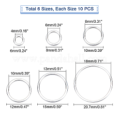 60Pcs 6 Style Brass Linking Rings&nbsp;KK-PH0003-87