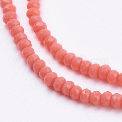 Opaque Solid Color Glass Bead Strands&nbsp;X-GLAA-F078-A03