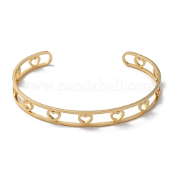 304 Stainless Steel Open Cuff Bangles&nbsp;BJEW-P307-05G