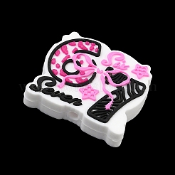 Number 6 7 Theme Cartoon Silicone Beads&nbsp;SIL-E013-02C