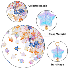 100Pcs Glass Charms&nbsp;FIND-HY0001-41