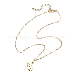 Mother's Day 304 Stainless Steel Pendant Necklace&nbsp;NJEW-TA00194-01