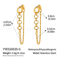 304 Stainless Steel Chain Tassel Stud Earrings for Women&nbsp;IO3537-1