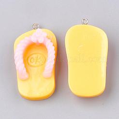 Resin Slipper Pendants&nbsp;RESI-S291-M