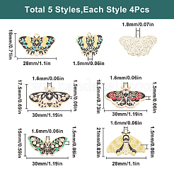 20Pcs 5 Styles Alloy Enamel Pendants&nbsp;ENAM-SC0005-43