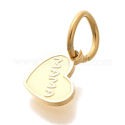 Mother's Day PVD Vacuum Plating 304 Stainless Steel Charms&nbsp;X-STAS-U035-10G