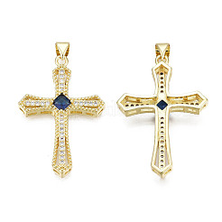 Brass Micro Pave Cubic Zirconia Pendants&nbsp;KK-N227-86D
