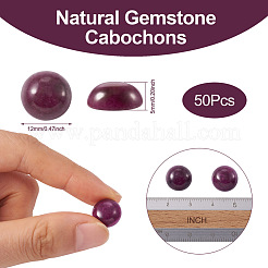 Natural White Jade Cabochons&nbsp;G-R416-12mm-09