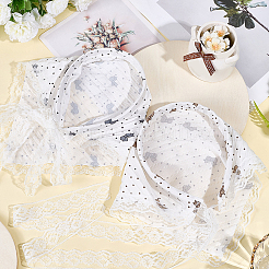2Pcs 2 Styles Lace Triming Cloth Headbands for Women&nbsp;OHAR-CY0001-17