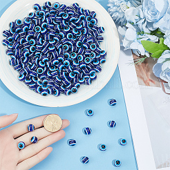 300Pcs Round Evil Eye Resin Beads&nbsp;RESI-SC0006-76