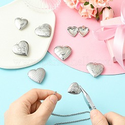 8pcs 8 Styles 304 Stainless Steel Locket Pendants&nbsp;STAS-CJ0002-98
