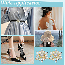 2Pcs Flower Rhinestone Ornament Accessories&nbsp;DIY-FG0006-42G-02