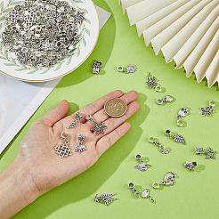 72pcs 18 styles Alloy European Dangle Charms&nbsp;FIND-FH0008-45