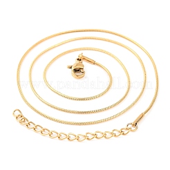 201 Stainless Steel Round Snake Chain Necklaces for Women&nbsp;NJEW-G140-06A-G-1