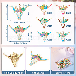 24Pcs 6 Styles Alloy Enamel Pendants&nbsp;ENAM-TA0002-51