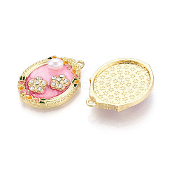 Rack Plating Alloy Enamel Pendants&nbsp;ENAM-N066-11KCG