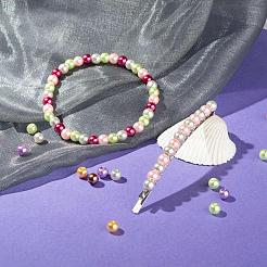 300Pcs 6 Colors Halloween Theme Baking Paint Glass Pearl Round Beads&nbsp;HY-FS0001-03