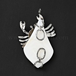 Natural White Shell Pendants&nbsp;SSHEL-C010-06P
