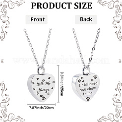Heart 316 Stainless Steel Pendant Necklaces&nbsp;DIY-WH20065-004