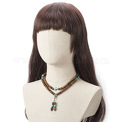 Alloy Gourd Tassel Pendant Necklace&nbsp;NJEW-JN04180