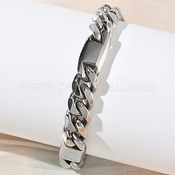 304 Stainless Steel Cuban Link Chain Bracelets for Women&nbsp;BJEW-G779-04B-P